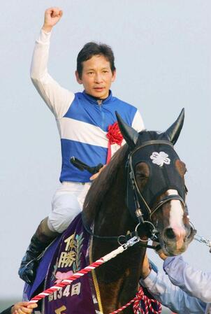 　２００６年の天皇賞・秋を制したダイワメジャーと安藤勝己