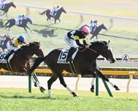 ５Ｒ・３歳新馬戦を勝利したアスクイキゴミ（撮影・園田高夫）