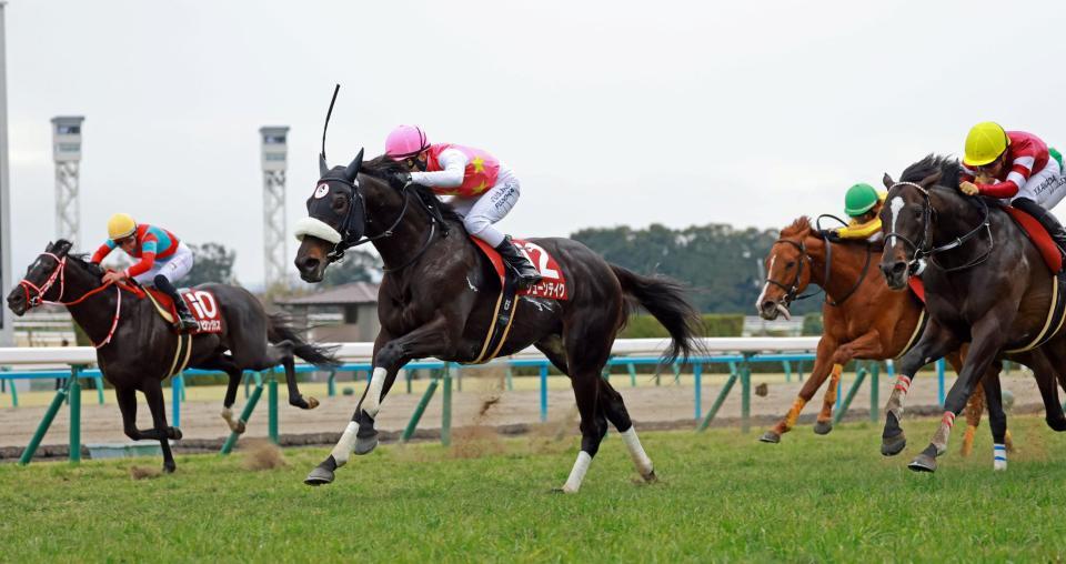 ２番手から抜け出すジューンテイク（左から２頭目）撮影・石湯恒介