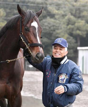 　シックスペンスで最後のＧ１に臨む国枝師（撮影・園田高夫）