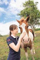 念願かなって馬とふれあいました♪