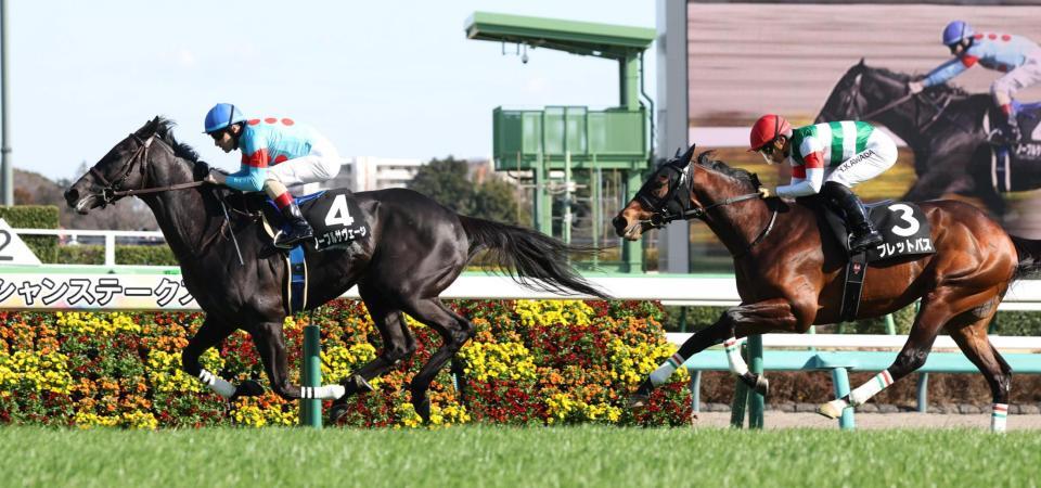 ブレットパスを振り切ったノーブルサヴェージ（左）