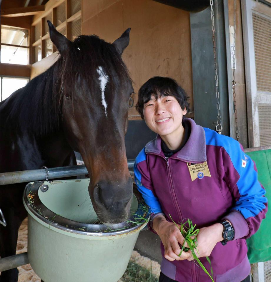 　Ｇ１初制覇を目指すペアポルックスと前原助手（撮影・石湯恒介）