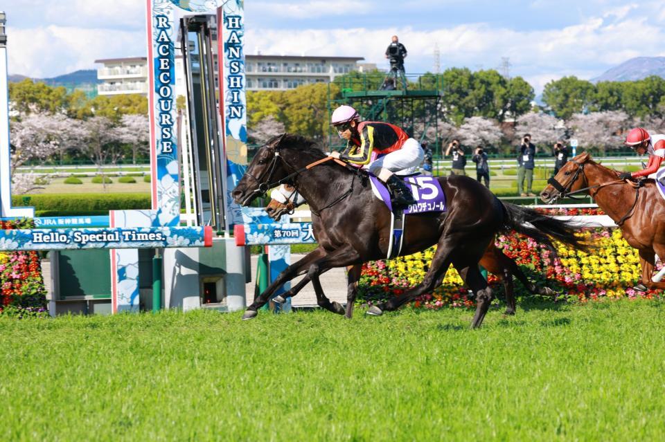 大阪杯を制したクロワデュノール（撮影・石湯恒介）