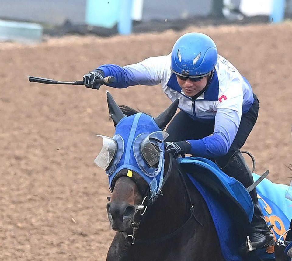 プラチナドリームに騎乗する石神深