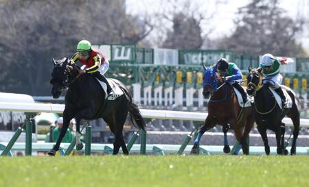 フローラＳを予定しているラベルセーヌ（左）＝未勝利戦Ｖ時