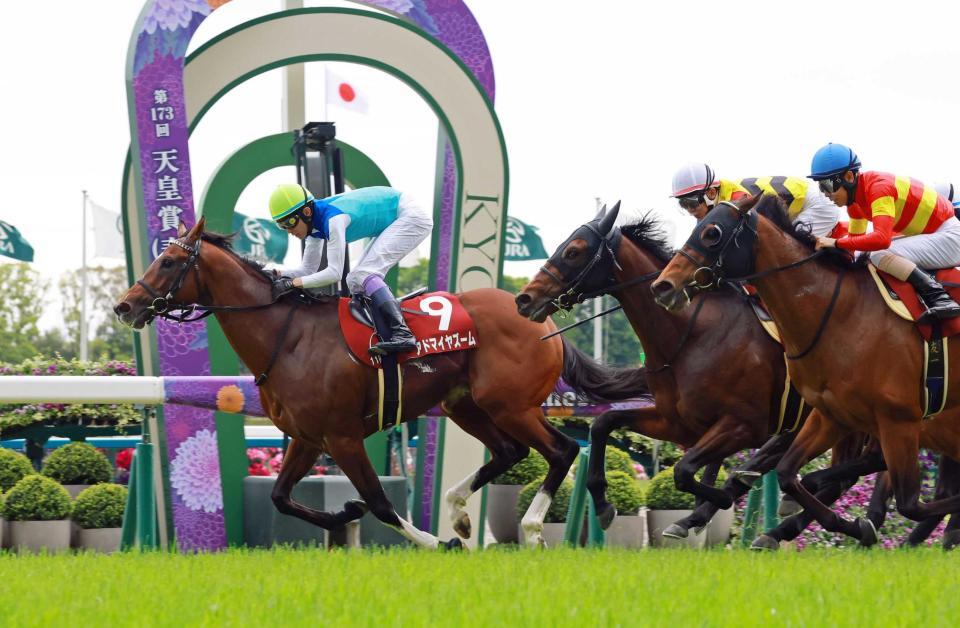 　復活ののろしを上げたアドマイヤズーム（左）＝撮影・石湯恒介