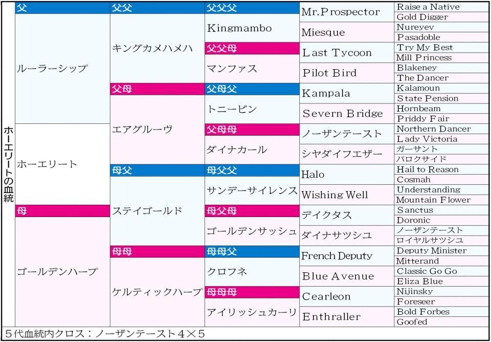 　スピード色の濃い母系からスタミナが引き出されているホーエリート