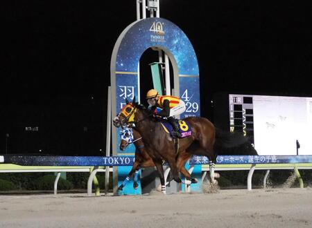 東京プリンセス賞を制したヘスペリスと競り負けた１番人気のアンジュルナ（奥）