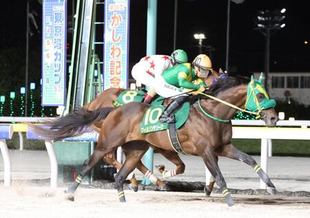 かしわ記念を制したウィルソンテソーロ（手前）と川田将雅騎手