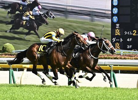 １０ＲメトロポリタンＳを制したウエストナウ（右）＝撮影・持木克友
