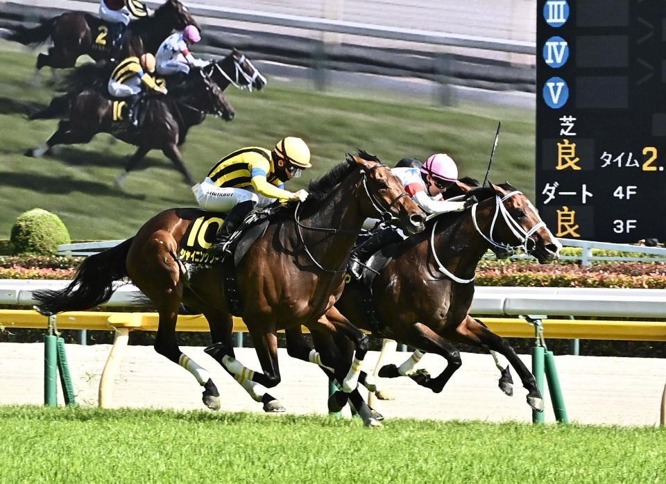 １０ＲメトロポリタンＳを制したウエストナウ（右）＝撮影・持木克友
