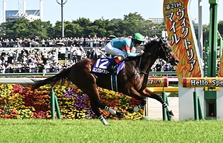 ヴィクトリアマイルを死したエンブロイダリー（撮影・持木克友）