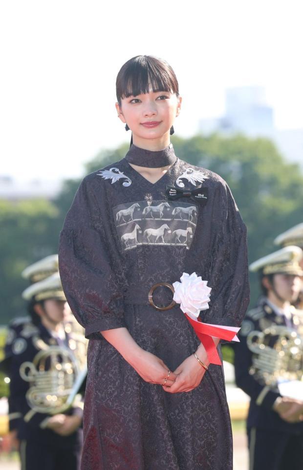 プレゼンターを務めた見上愛（撮影・佐々木彰尚）
