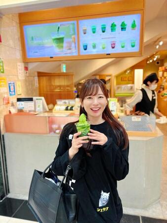ガイアフォースのロンＴに着替え、抹茶フロートをいただきました♪