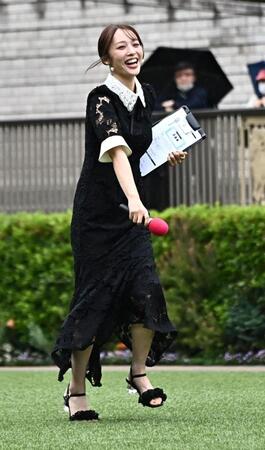 イベントに登場する神部美咲（撮影・持木克友）