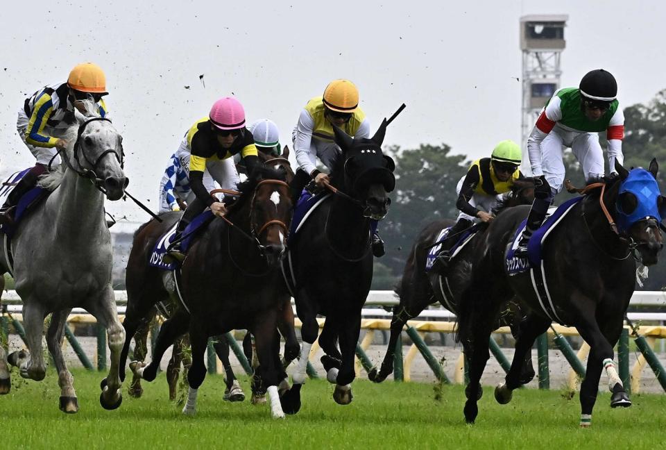 安田記念を制したシックスペンス（右）＝６月７日