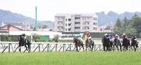 七夕賞を勝利したアスクナイスショー（左）＝撮影・園田高夫