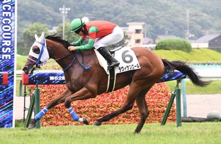 ２歳新馬戦を制したラヴィサンエール（撮影・園田高夫）