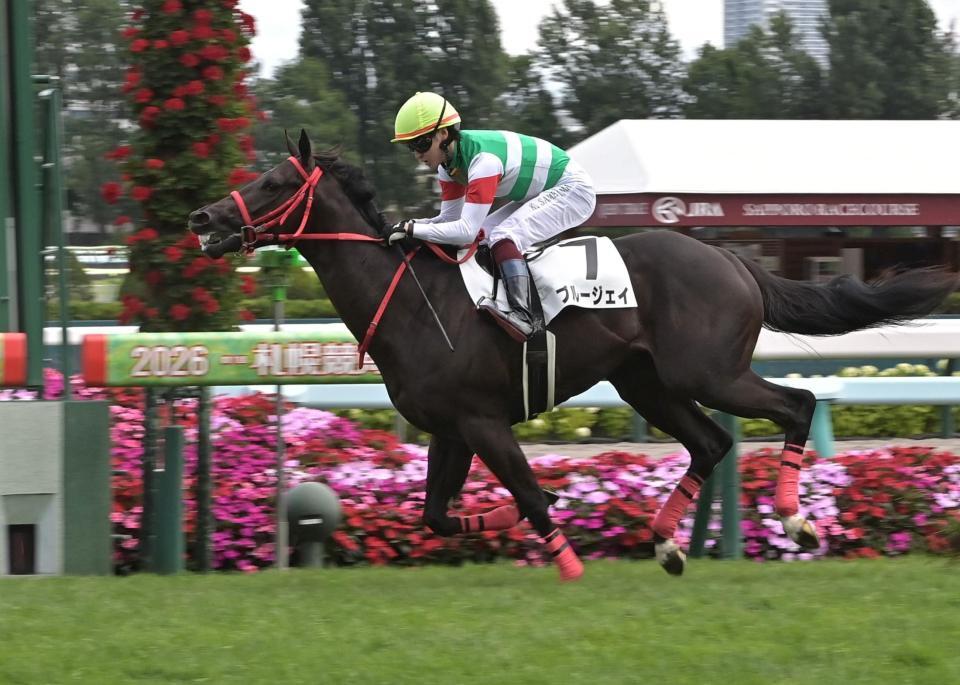 メイクデビュー札幌を勝ったブルージェイ（撮影・持木克友）