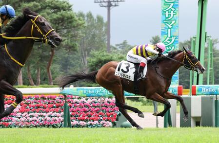 ファーストアライヴの猛追を振り切ったニシノトラノスケ（右）