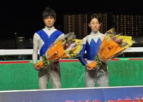 ヤングジョッキーシリーズトライアルラウンド船橋で勝利した杉山海波と椿聡太