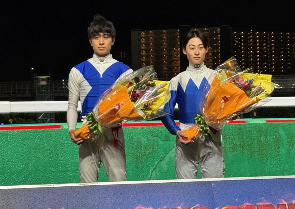 ヤングジョッキーシリーズトライアルラウンド船橋で勝利した杉山海波と椿聡太