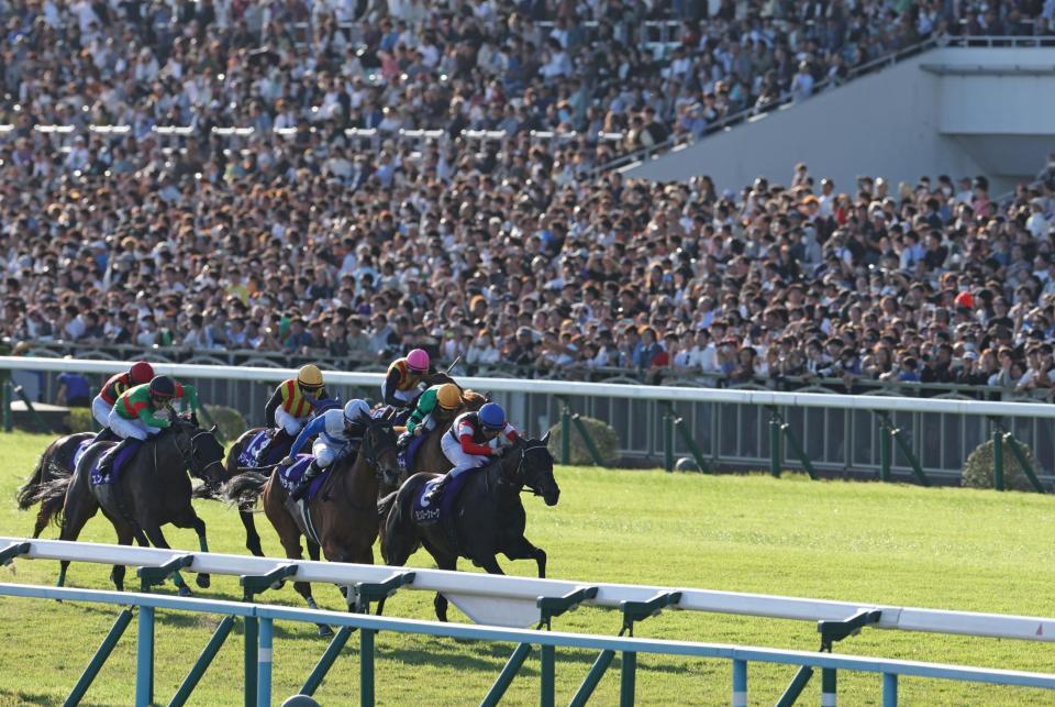 １１Ｒ、秋華賞を制したモンローウォーク（撮影・中田匡峻）